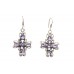 Dangle Earrings Purple Amethyst Women's Silver Solid 925 Gemstone Handmade A731